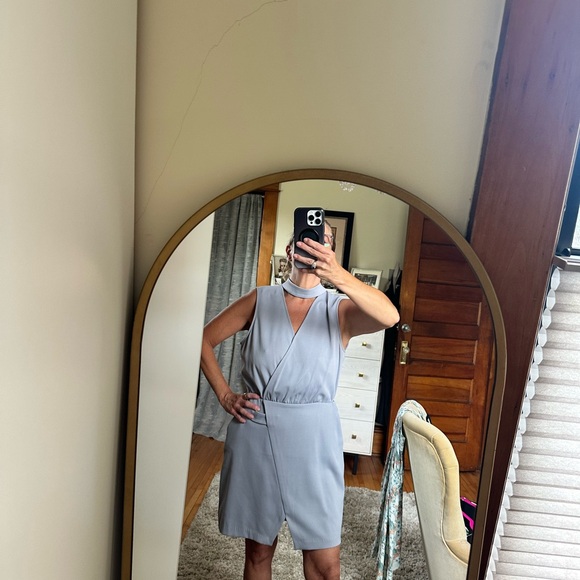 Current Air Gray Wrap Mini Dress - Picture 6 of 6